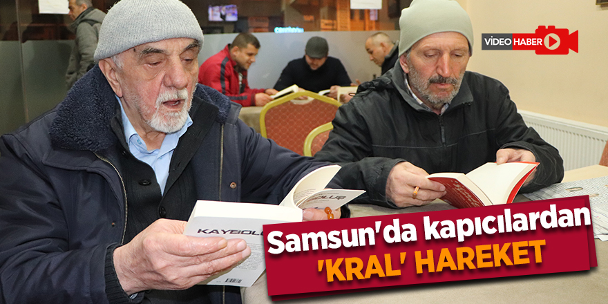 Samsun'da apartman görevlileri 'Kitap köşesi' kurdu