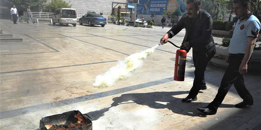 Büyükşehirden yangın tatbikatı