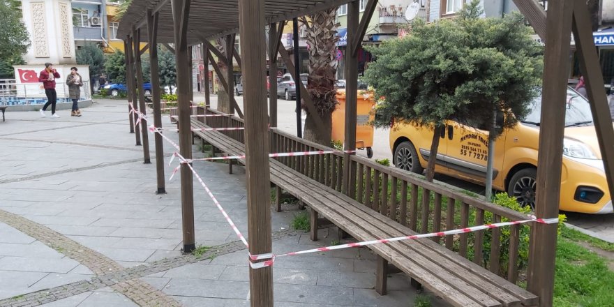 Salıpazarı'nda virüse karşı şeritli önlem