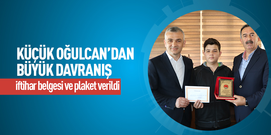 Küçük Oğulcan’dan büyük davranış