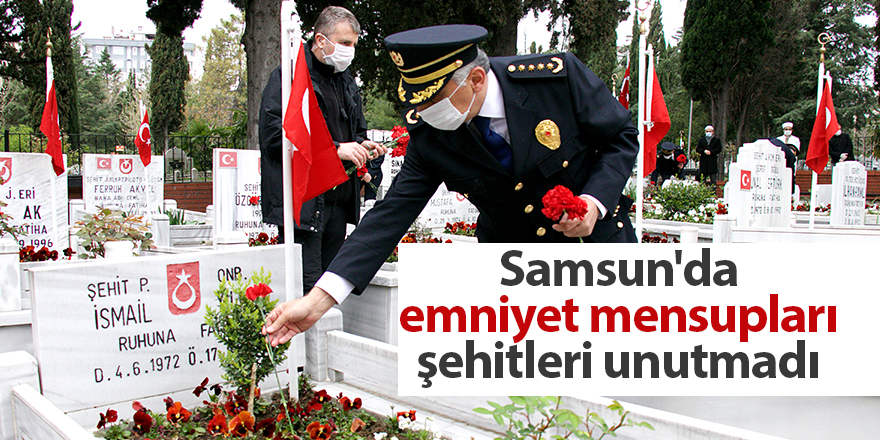 Samsun'da emniyet mensupları şehitleri unutmadı