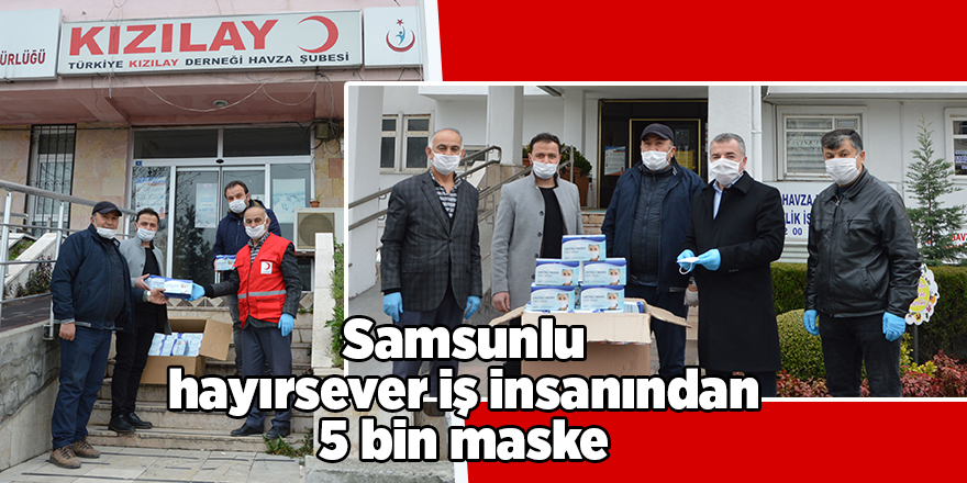 Samsunlu hayırsever iş insanından 5 bin maske