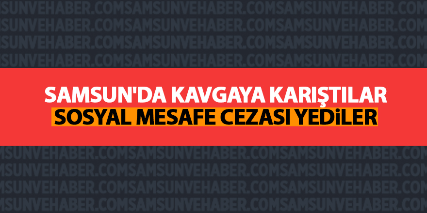 Samsun'da kavgaya karıştılar sosyal mesafe cezası yediler