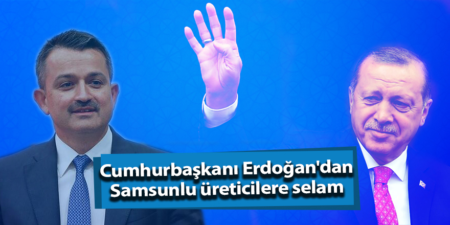 Cumhurbaşkanı Erdoğan'dan Samsunlu üreticilere selam