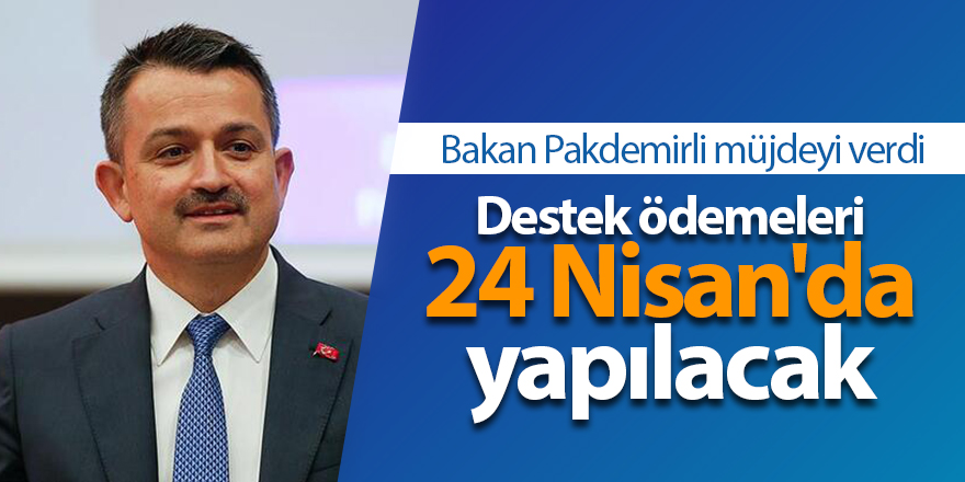 Bakan Pakdemirli müjdeyi verdi