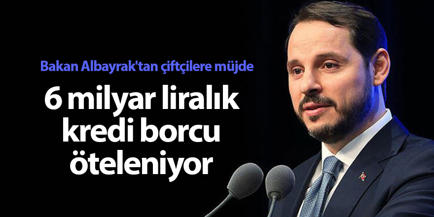 Bakan Albayrak'tan çiftçilere müjde