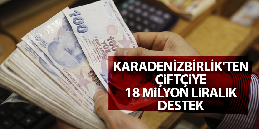 KARADENİZBİRLİK'ten çiftçiye 18 milyon liralık destek