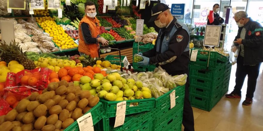 İlkadım zabıta ekiplerinden fiyat ve etiket denetimi