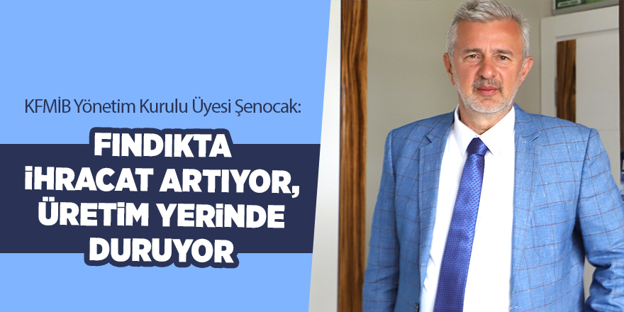 KFMİB Yönetim Kurulu Üyesi Şenocak: Fındıkta ihracat artıyor, üretim yerinde duruyor