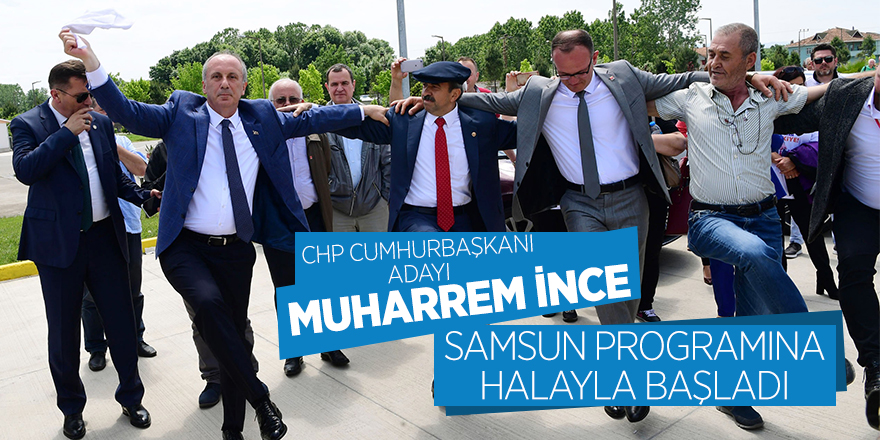 İnce'den havaalanında halay