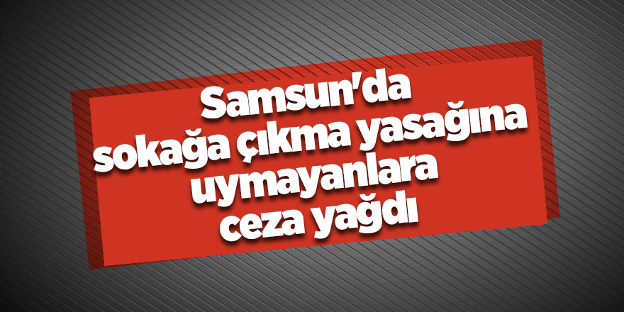 Samsun'da sokağa çıkma yasağına uymayanlara ceza yağdı