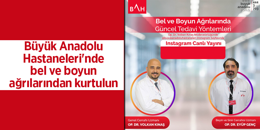 Bel ve boyun ağrılarında güncel tedavi yöntemleri