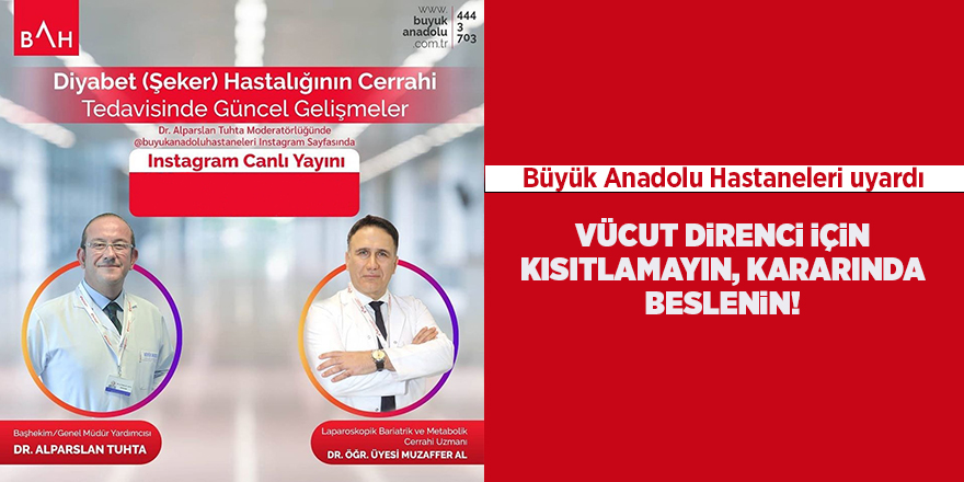 Büyük Anadolu Hastaneleri uyardı