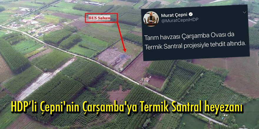 HDP’li Çepni'nin Çarşamba'ya Termik Santral heyezanı