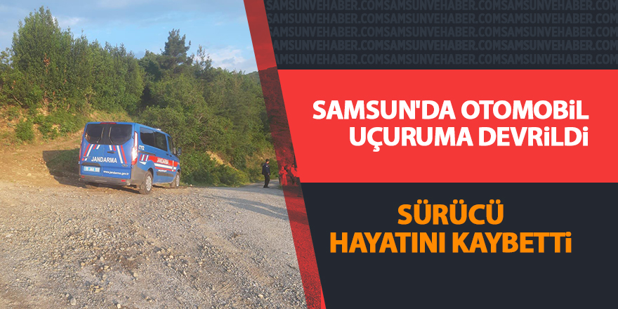 Samsun'da otomobil uçuruma devrildi