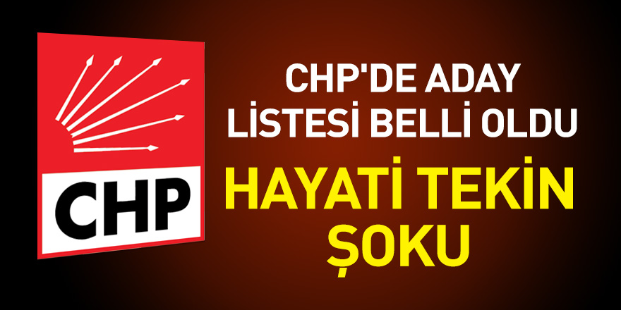 Samsun CHP'de aday listesi belli oldu! Hayati Tekin şoku