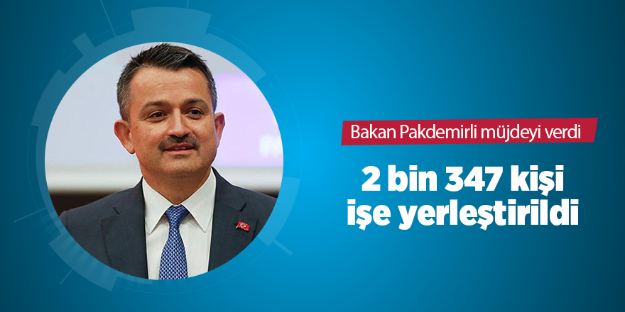 Bakan Pakdemirli müjdeyi verdi