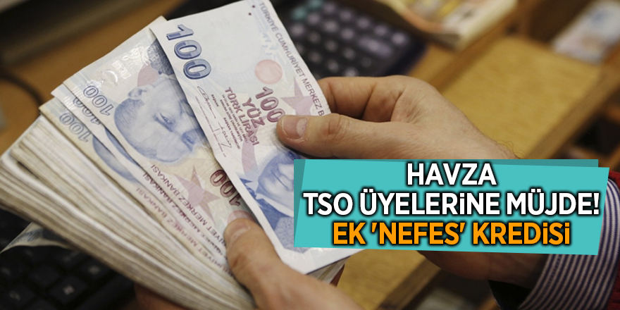 Havza TSO üyelerine müjde! Ek 'nefes' kredisi