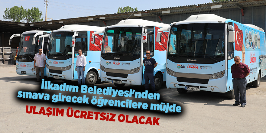 İlkadım Belediyesi'nden sınava girecek öğrencilere müjde