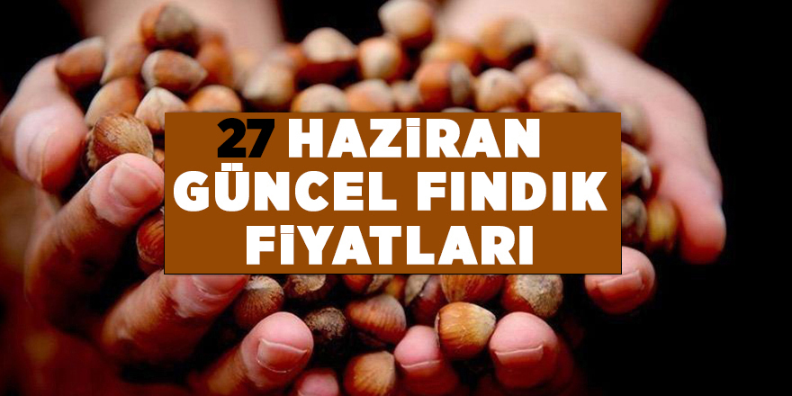 27 Haziran güncel fındık fiyatları