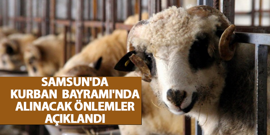 Samsun'da Kurban  Bayramı'nda alınacak önlemler açıklandı