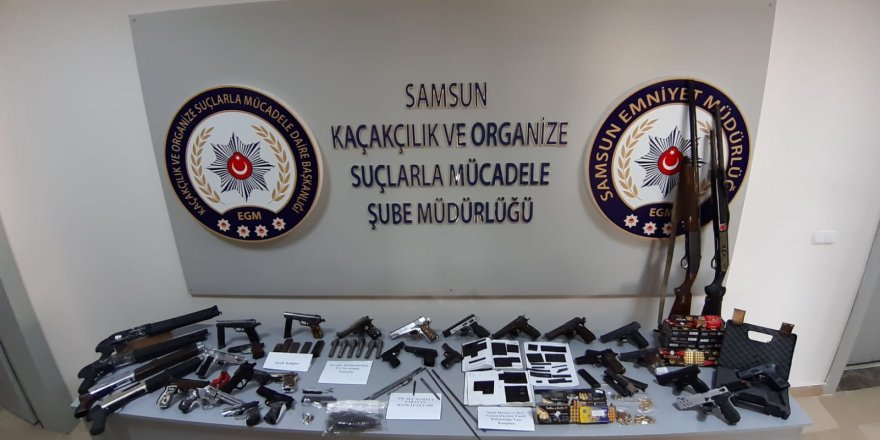 Samsun'da dev silah kaçakçılığı operasyonu 24 kişi yakalandı - samsun haber