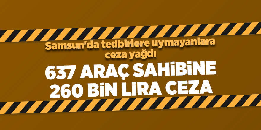 Samsun'da tedbirlere uymayanlara ceza yağdı - samsun haber