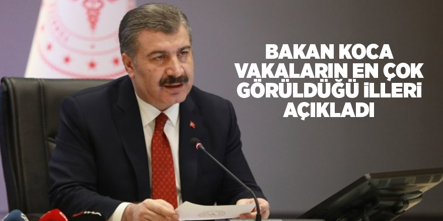 Bakan Koca vakaların en çok görüldüğü illeri açıkladı - samsun haber