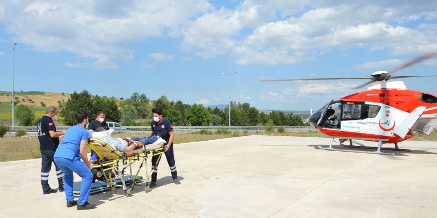 Samsun'da ambulans helikopter imdadına yetişti - samsun haber