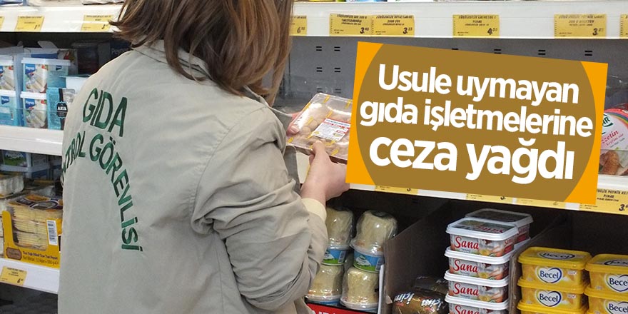 Usule uymayan gıda işletmelerine ceza yağdı