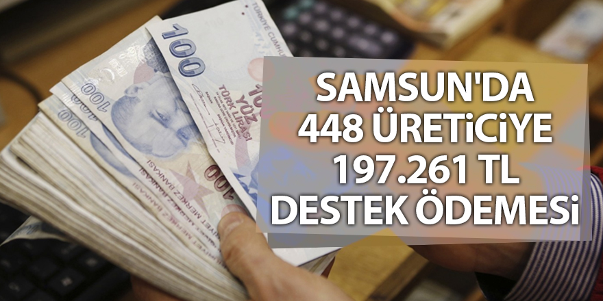 Samsun'da 448 üreticiye 197.261 TL destek ödemesi - samsun haber