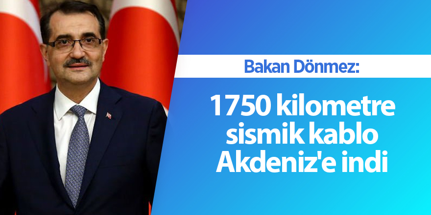 Bakan Dönmez: 1750 kilometre sismik kablo Akdeniz'e indi - samsun haber