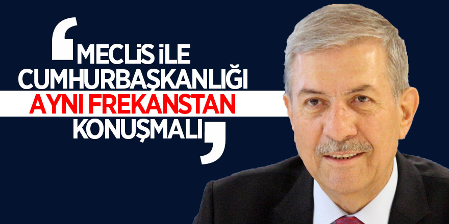 Damircan: ‘Meclis ile Cumhurbaşkanlığı aynı frekanstan konuşmalı’