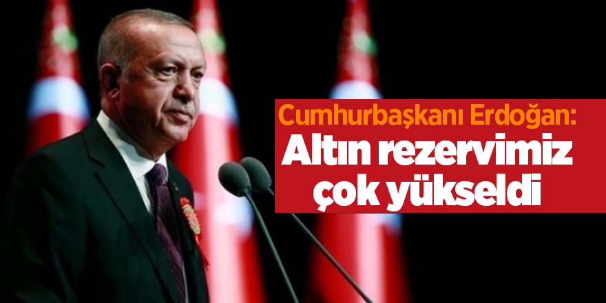 Cumhurbaşkanı Erdoğan: Altın rezervimiz çok yükseldi