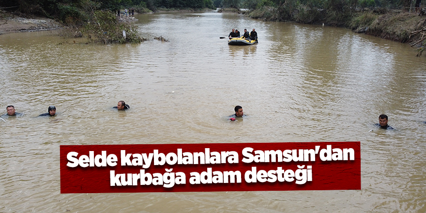 Selde kaybolanlara Samsun'dan kurbağa adam desteği - samsun haber