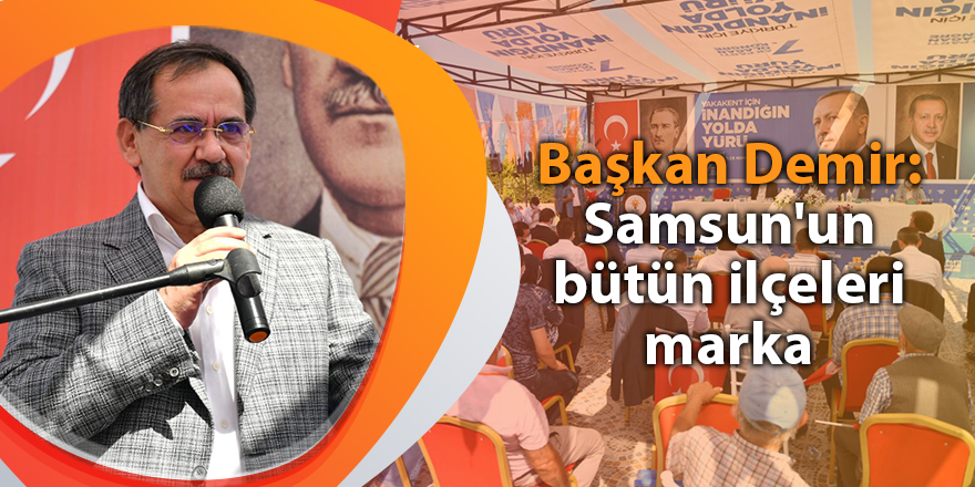 Başkan Demir: Samsun'un bütün ilçeleri marka - samsun haber