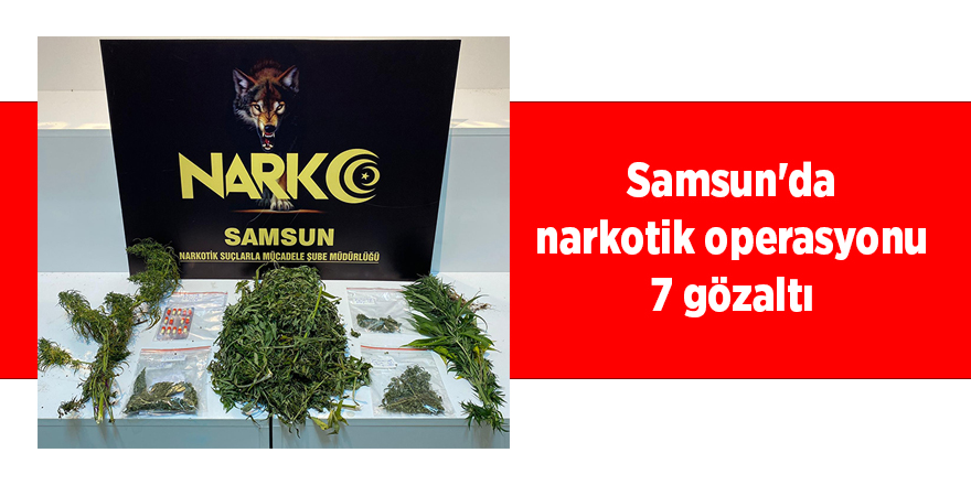 Samsun'da narkotik operasyonu 7 gözaltı - Samsun Haber