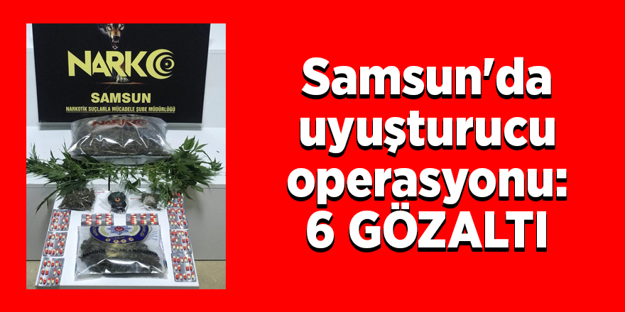 Samsun'da uyuşturucu operasyonu: 6 gözaltı - Samsun Haber