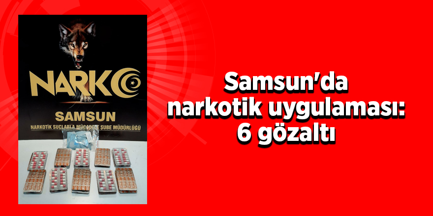 Samsun'da narkotik uygulaması: 6 gözaltı