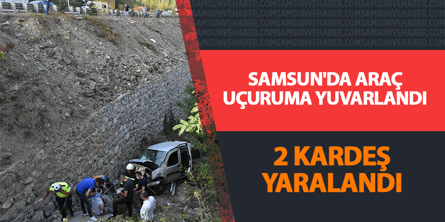 Samsun'da araç uçuruma yuvarlandı - samsun haber