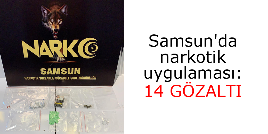 Samsun'da narkotik uygulaması: 14 gözaltı