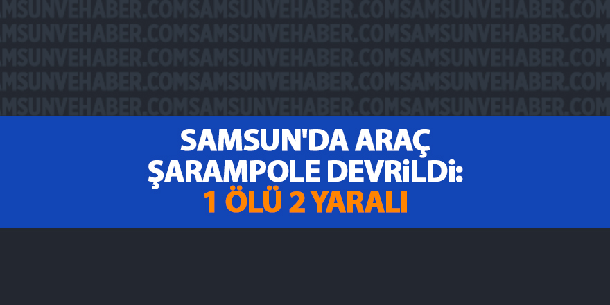 Samsun'da araç şarampole devrildi: 1 ölü 2 yaralı - samsun haber