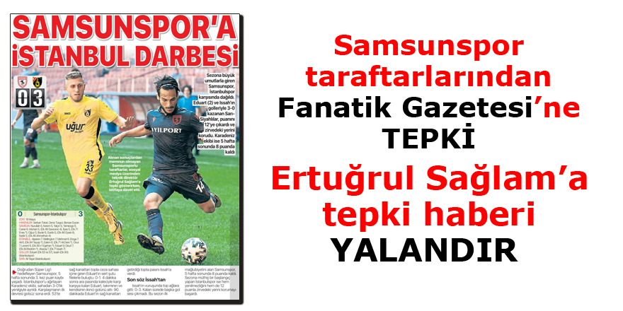 Samsunspor taraftarlarından Fanatik Gazetesine tepki