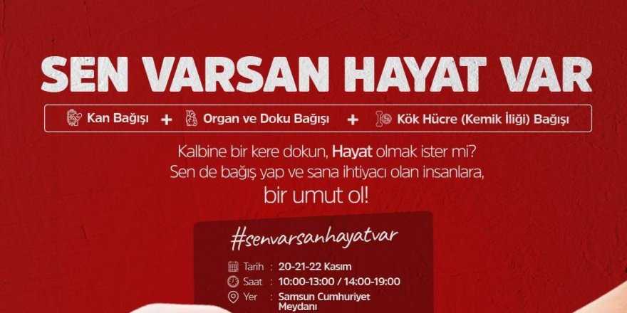 MHP'den azalan kan stoklarına destek - samsun haber