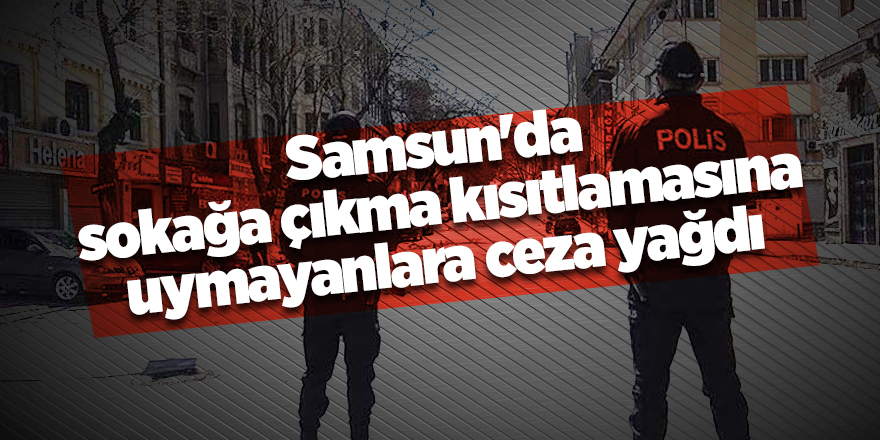 Samsun'da sokağa çıkma kısıtlamasına uymayanlara ceza yağdı - samsun haber