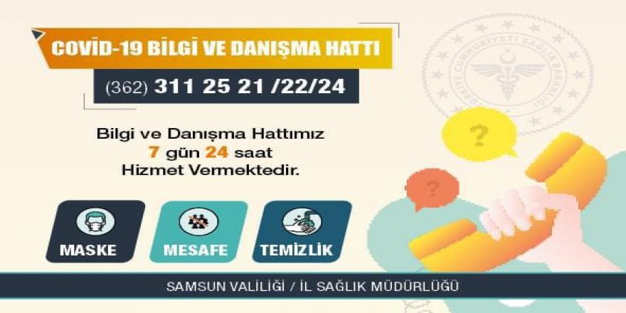 Samsun'da Covid-19 hattı  7 / 24 hizmet verecek - samsun haber