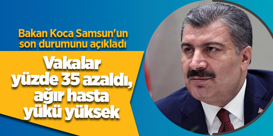 Bakan Koca Samsun'un son durumunu açıkladı - samsun haber