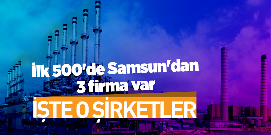 İlk 500'de Samsun'dan 3 firma var