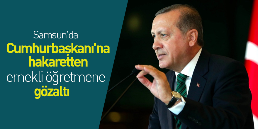 Emekli öğretmen, Cumhurbaşkanı'na hakaretten gözaltında