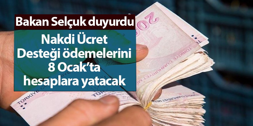 Nakdi Ücret Desteği ödemelerini 8 Ocak’ta hesaplara yatacak - samsun haber